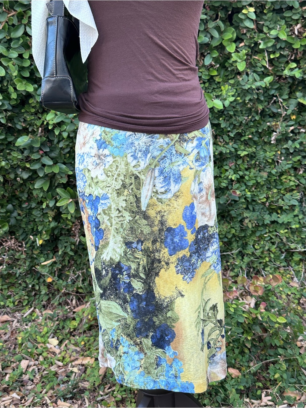✨vintage floral watercolor skirt